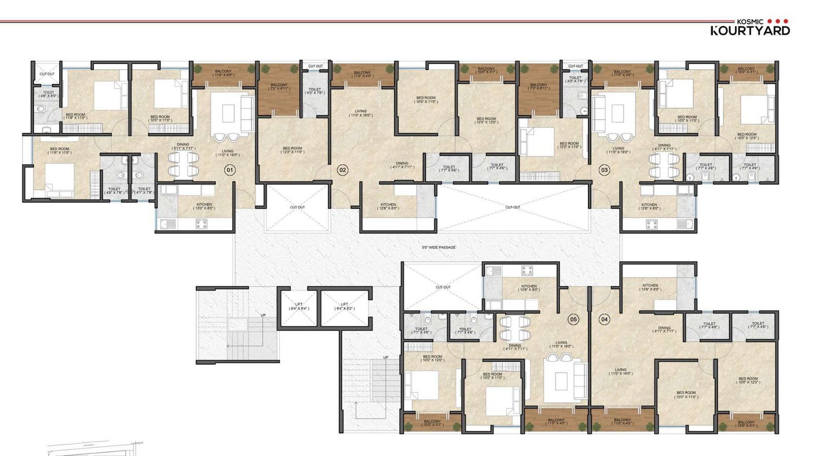Kosmic-Kourtyard-Typical-Floor-Plan